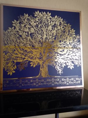 Golden money tree painting
